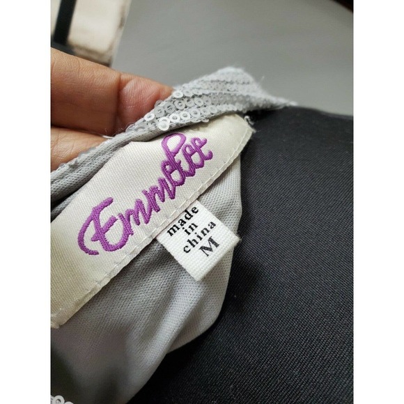 Emmelee Women's White Polyester Round Neck Cap Sleeve Knee Length Dress Size M - Picture 9 of 11